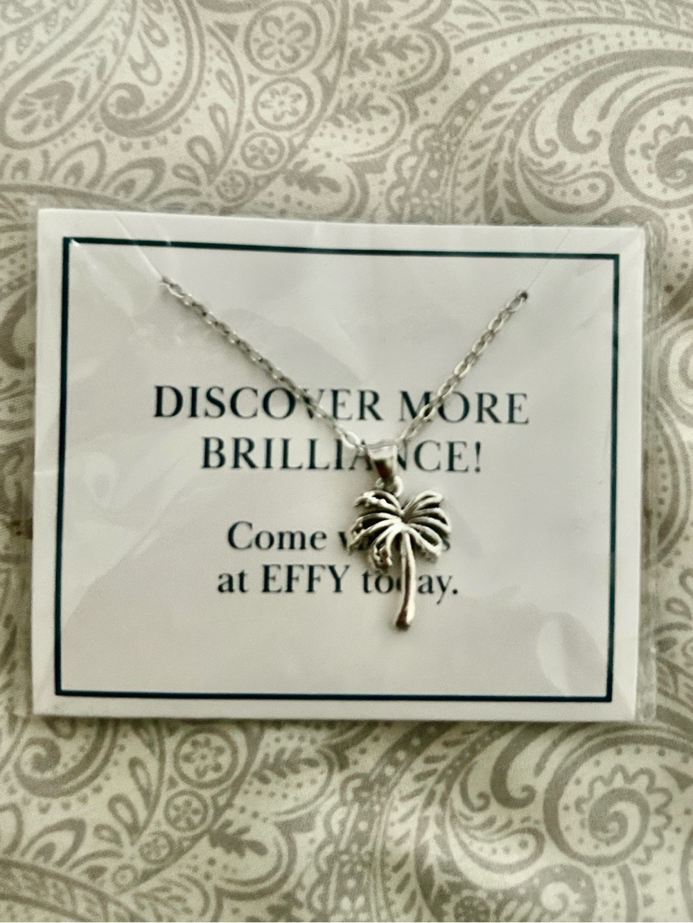 Effy Silver Palm Tree Charm Necklace